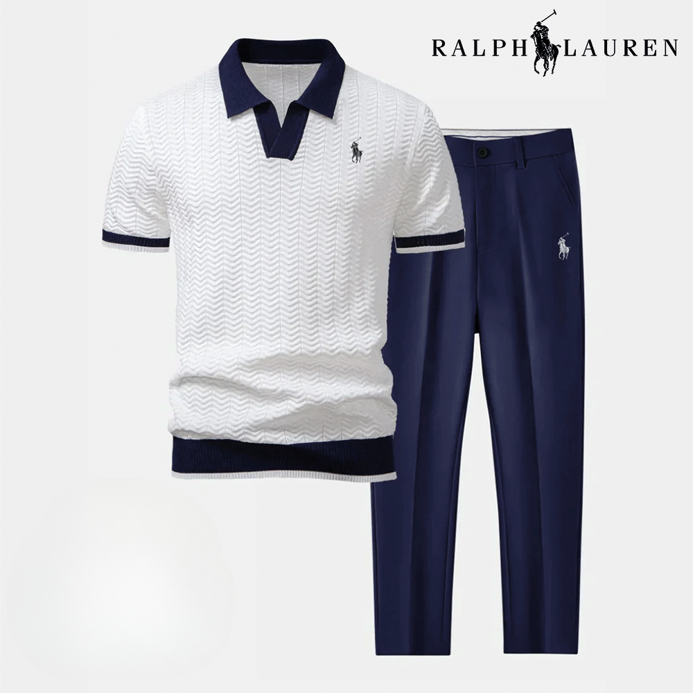 Ensemble Polo Col V & Pantalon Fuselé