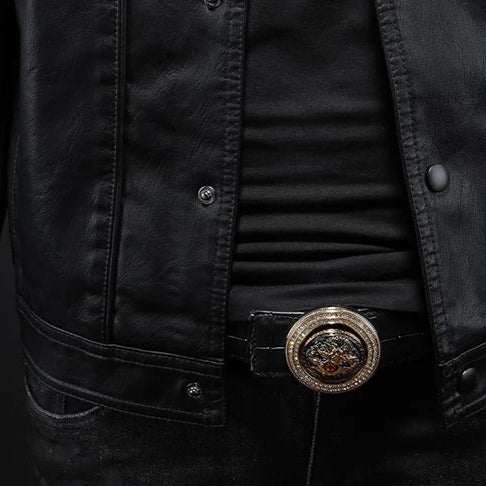 Velrik™ | Veste en Cuir Décontractée et Élégante