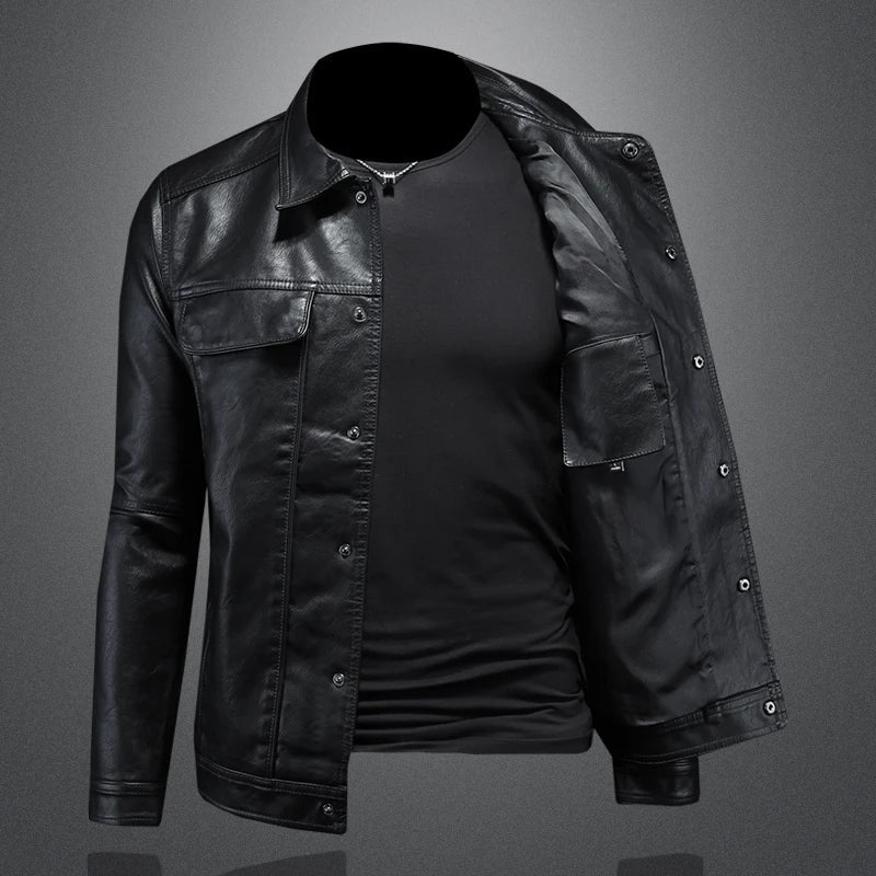 Velrik™ | Veste en Cuir Décontractée et Élégante