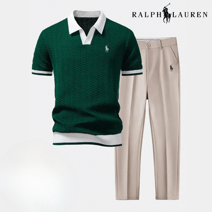 Ensemble Polo Col V & Pantalon Fuselé