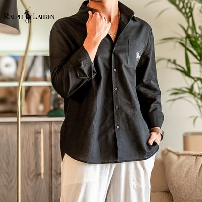 Chemise Ꮢalph Ꮮаᴜгеn en Lin – Élégance estivale, confort absolu