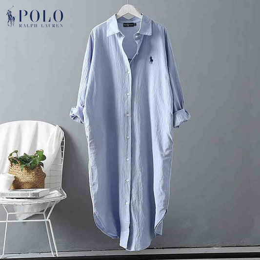 Robe chemise à rayures RL