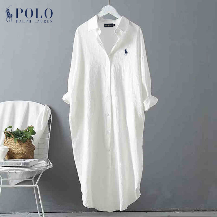 Robe chemise à rayures RL