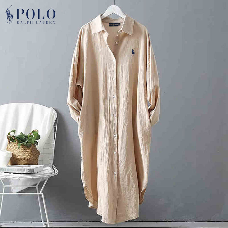 Robe chemise à rayures RL
