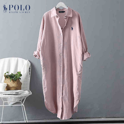 Robe chemise à rayures RL