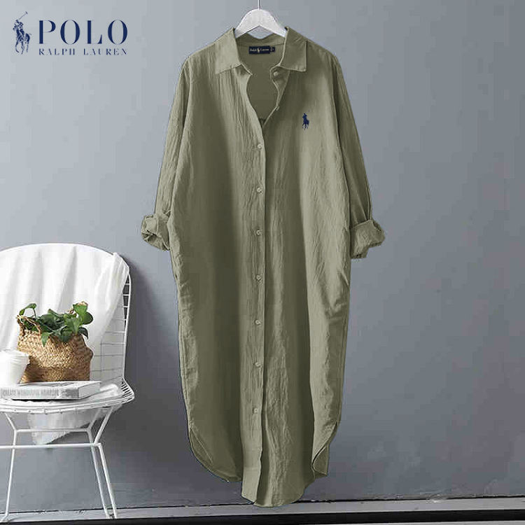 Robe chemise à rayures RL