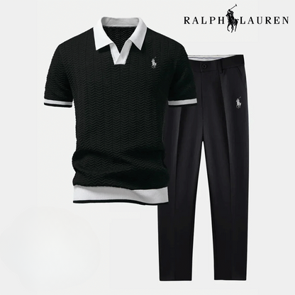 Ensemble Polo Col V & Pantalon Fuselé
