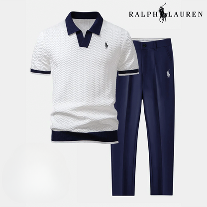 Ensemble Polo Col V & Pantalon Fuselé
