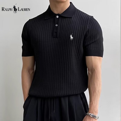 Polo Maille Côtelée Ꮢalph Ꮮаᴜгеn