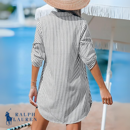 R. Ꮮаᴜгеn Robe Chemise Rayée Classique