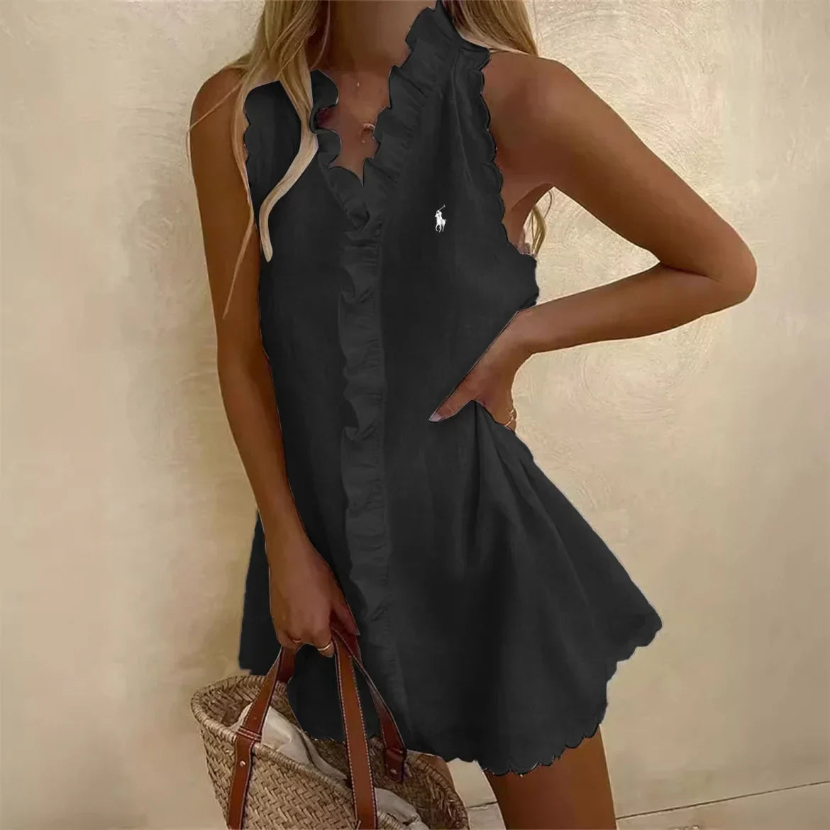 🔥Robe décontractée sans manches unie Ralph Lauren💃