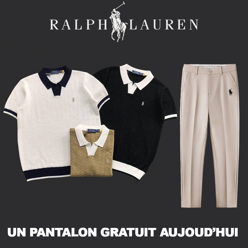 Ensemble RL™ – Polo Col V & Pantalon Fuselé Coupe Slim