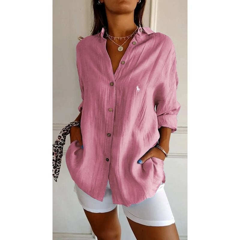 Chemise classique femme RL avec col doux et boutons