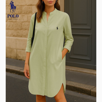 Robe-Chemise Élégante à Col Mao – R&L™