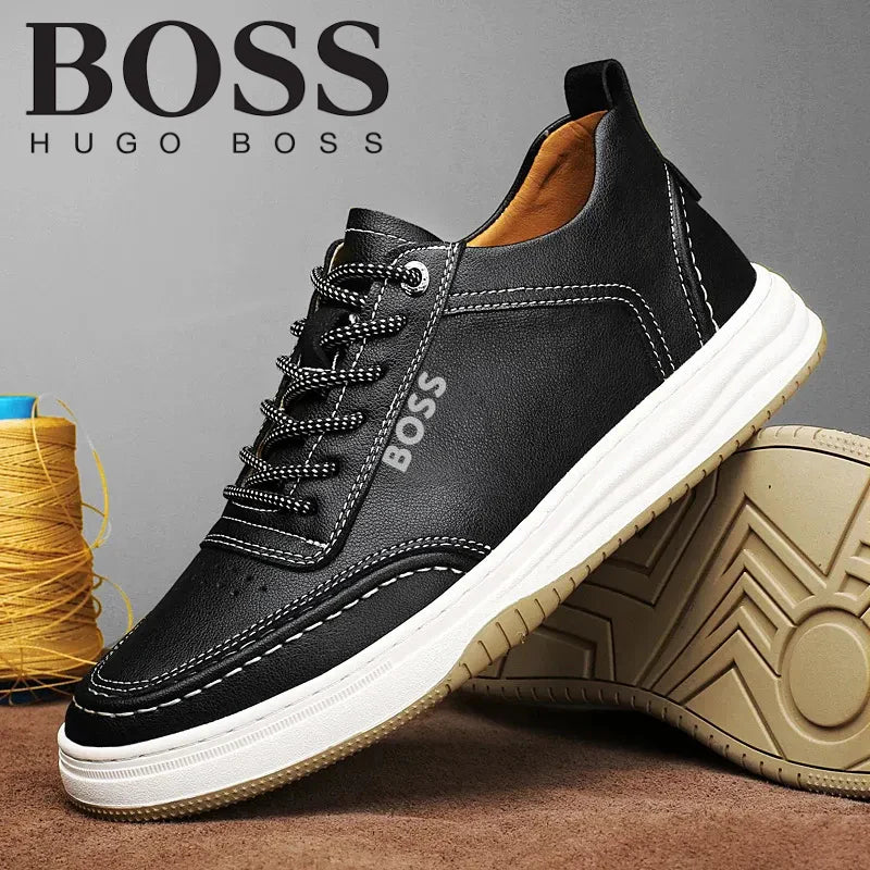 Sneakers Homme Cuir Caramel – Label Ombré