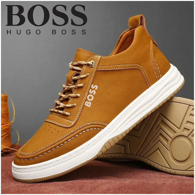Sneakers Homme Cuir Caramel – Label Ombré