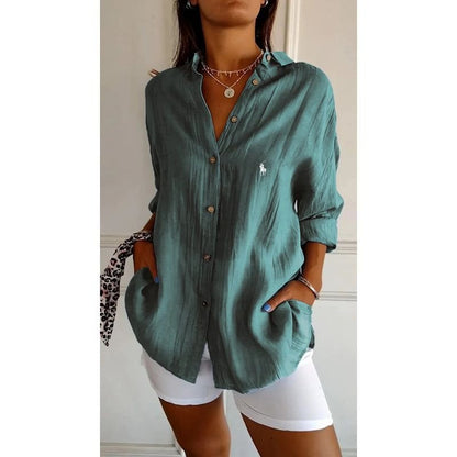 Chemise classique femme RL avec col doux et boutons