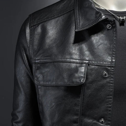 Velrik™ | Veste en Cuir Décontractée et Élégante