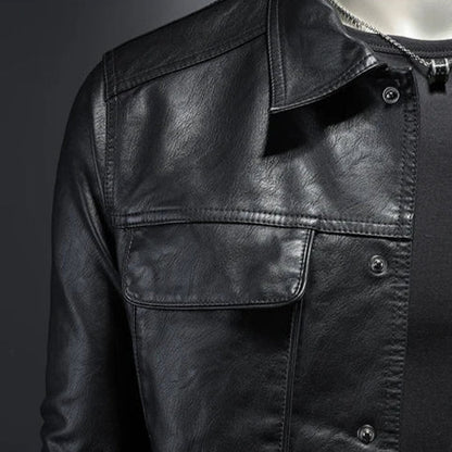 Velrik™ | Veste en Cuir Décontractée et Élégante