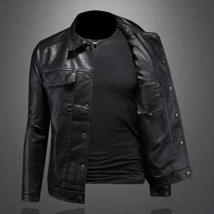 Velrik™ | Veste en Cuir Décontractée et Élégante