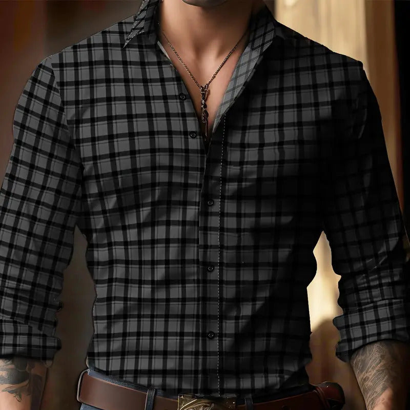 Renlow™ | Chemise à Carreaux Élégante