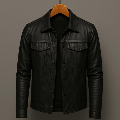 Velrik™ | Veste en Cuir Décontractée et Élégante