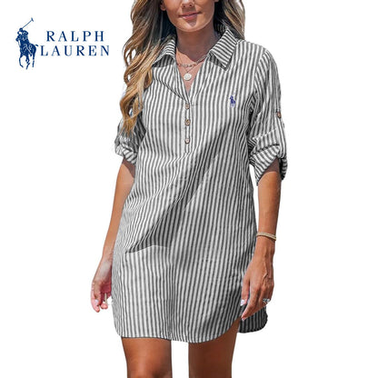 Ꮢаlрh Ꮮаurеn - Robe Chemise Femme à Rayures