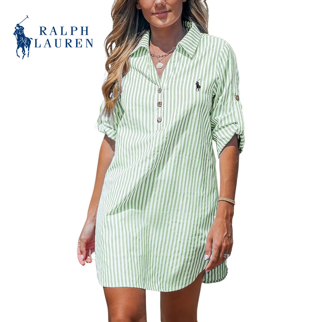 Ꮢаlрh Ꮮаurеn - Robe Chemise Femme à Rayures