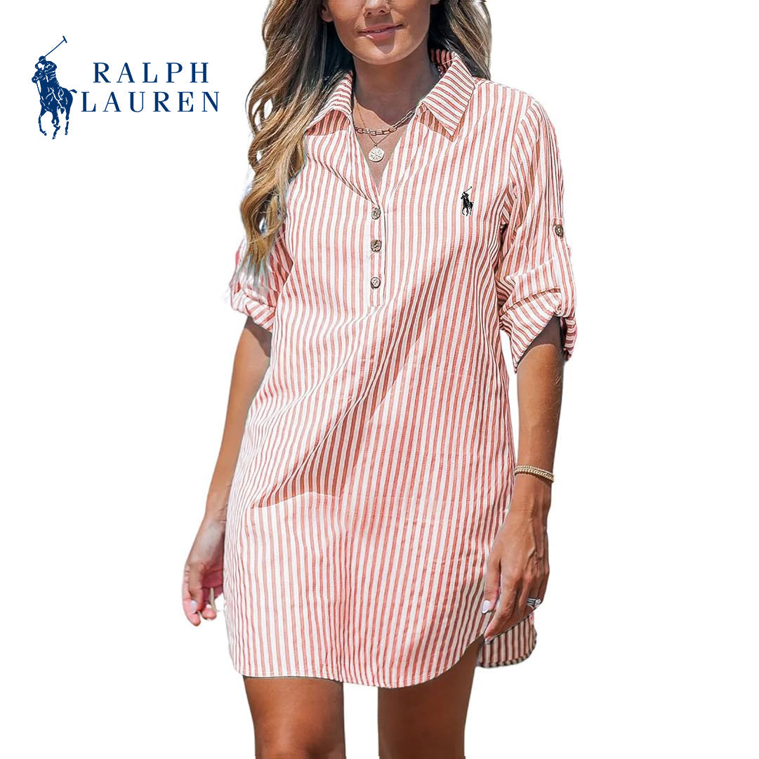 Ꮢаlрh Ꮮаurеn - Robe Chemise Femme à Rayures